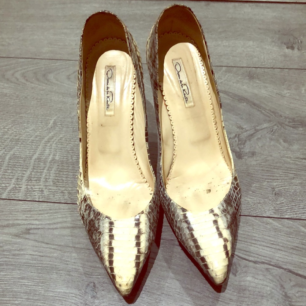 Oscar de la Renta Python heels 👠 - Picture 1 of 6